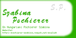 szabina pschierer business card